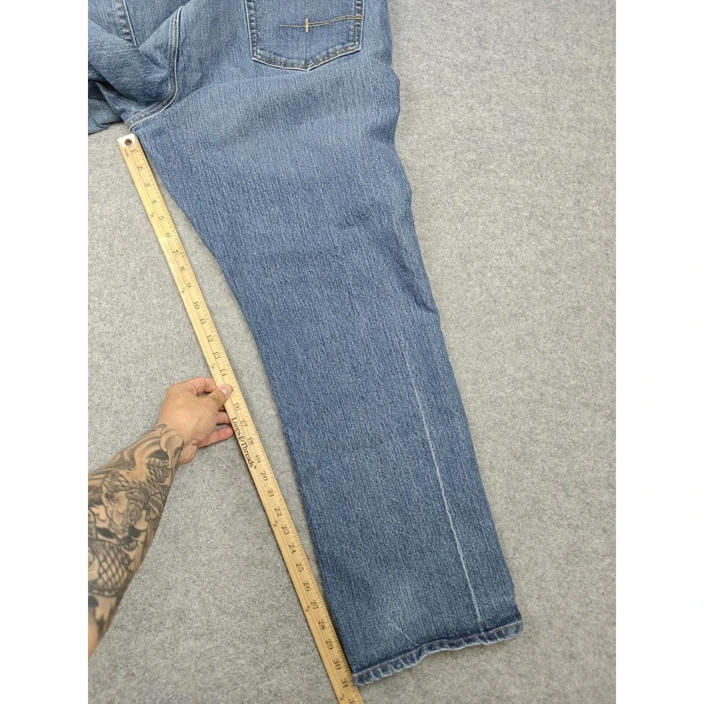 Ariat Rebar M4 Jeans Mens 44x32 Blue Med Wash Relaxed Bootcut Stretch Denim